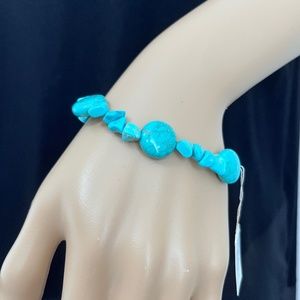 R.H. Macy&Co. Sterling Silver Turquoise Stretch Bracelet